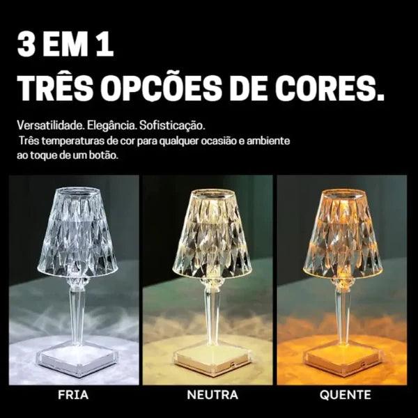 Luminária Crystal Sem Fio - JohnsCO