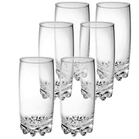 John's Co - Jogo de Copos de Vidro Sylvana (6 Peças - 385ml)