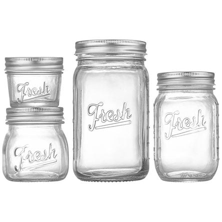 John's Co - Jogo de Potes de Vidro Herméticos Premium (4 Peças)